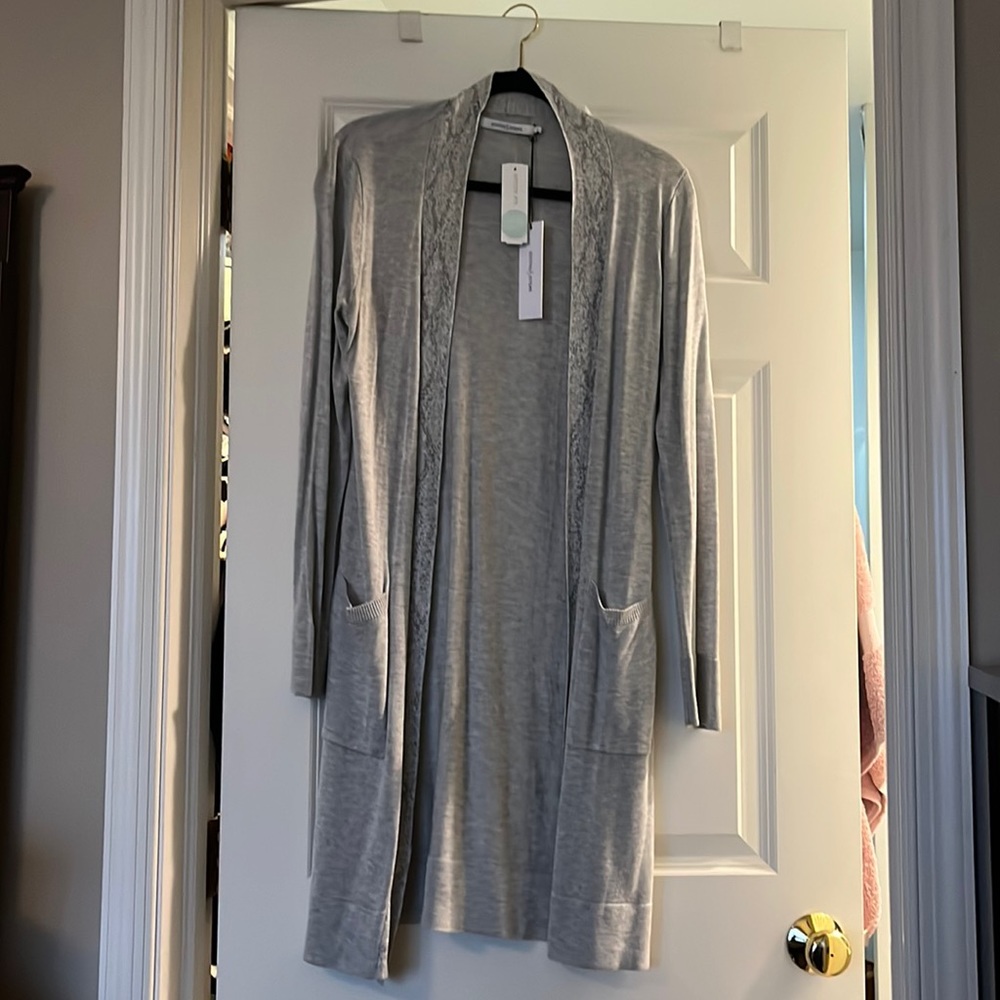 Light gray long cardigan